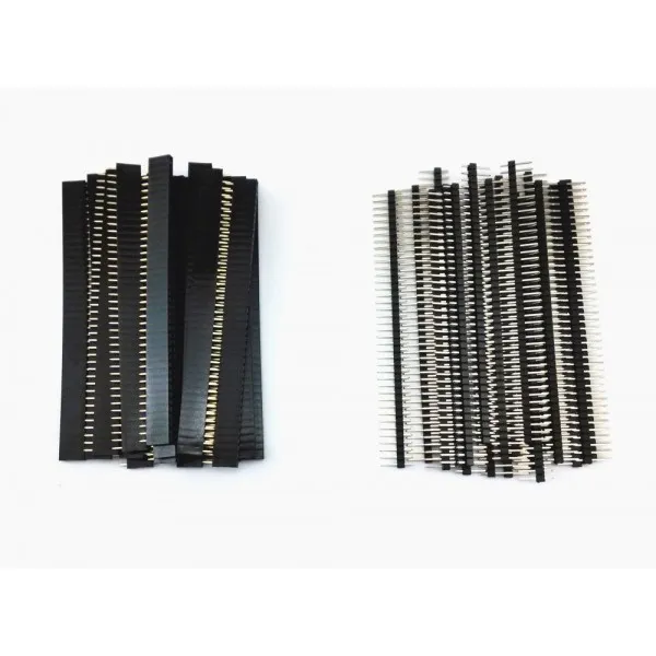 HONBAY Honbay 40pcs 40 Pin Arduino를위한 단 하나 줄 남성과 여성 핀 우두머리 연결 관 장비 PCB 핀 지구, 단일상품