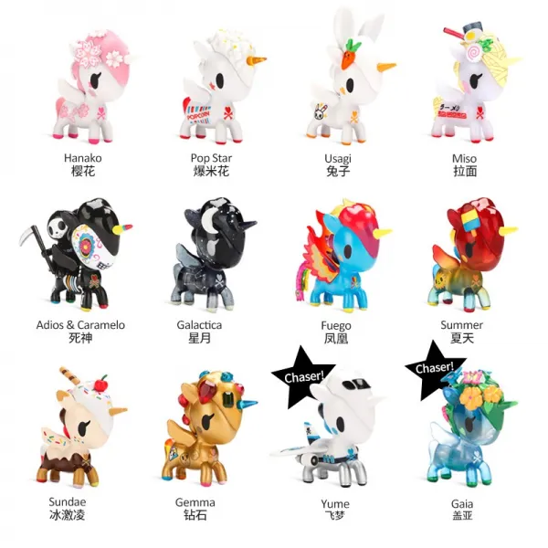 TOKIDOKI 유니콘 차례 6대7대 계열 조랑말 맹목적으로 아케이스 별 공주 많은 장난을 친다 히든, 6대기초타입10개주문불가，가능주다기타보케이