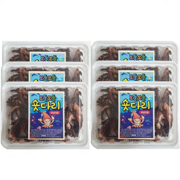 건어물파티 통족 가문어 오징어다리 보들보들숏다리 6팩 300g