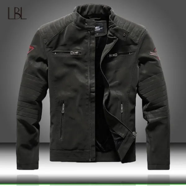 겨울 남성 폭격기 재킷 캐주얼 군사 남성 Outwear 양털 두꺼운 따뜻한 재킷 자켓 망 Pu 가죽 야구 코트
