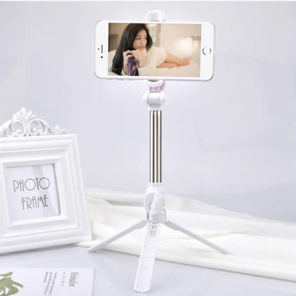 셀카봉삼각대 화웨이 Note10블루투스 셀카봉 미니 간편 통용 셀프배열 삼각대 T03 북극 화이트