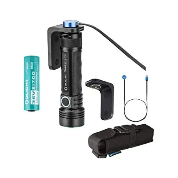 Olight 시커 2 PRO 3200 루멘 L-독은 배터리 전원 & 밝기 레벨 표시와 ON-The-Go를 LED 손전등 자석 USB 충, One Size, One Color