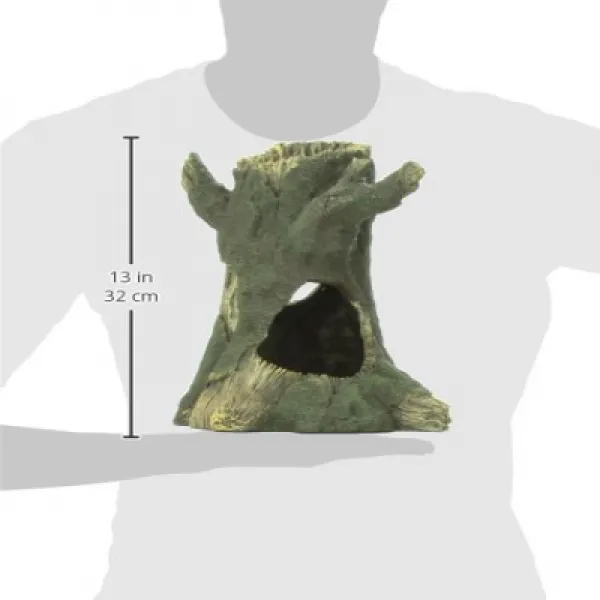 SPORN Aquarium Decoration Tree Trunk with Hole 분수령 수족관 장식 나무 줄기 구멍, 1