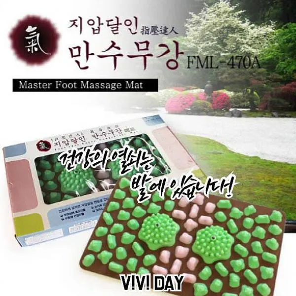 널리 헬스원 지압달인 만수무강 매트 FML-470A 발지압매트, 1