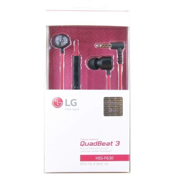 LG Quadbeat 3 인이어 헤드폰 HSS-F630 for LG G4 (Red) PROD1730075312, One Color, 상세 설명 참조0