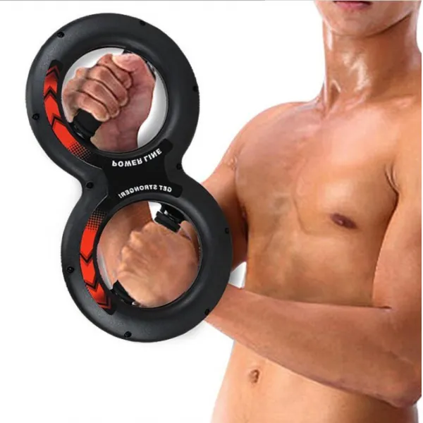 가정용 8자형 완력기 팔뚝 배드민턴 농구 손목힘 강화 훈련기 팔뚝근육, 블랙 15kg 피트니스 애호가