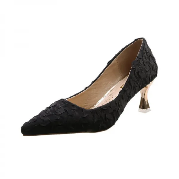 KORELAN 하이힐기질 문예 선녀 꽃 달콤하다 얕다 입 낮다 굽다 싱글 슈즈