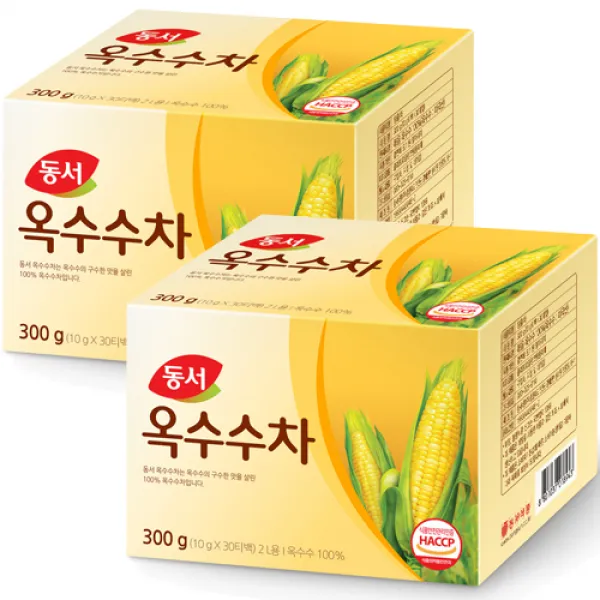 동서식품 옥수수차 식수용 300gx2통 10gx60티백 침출차 30개입 10g