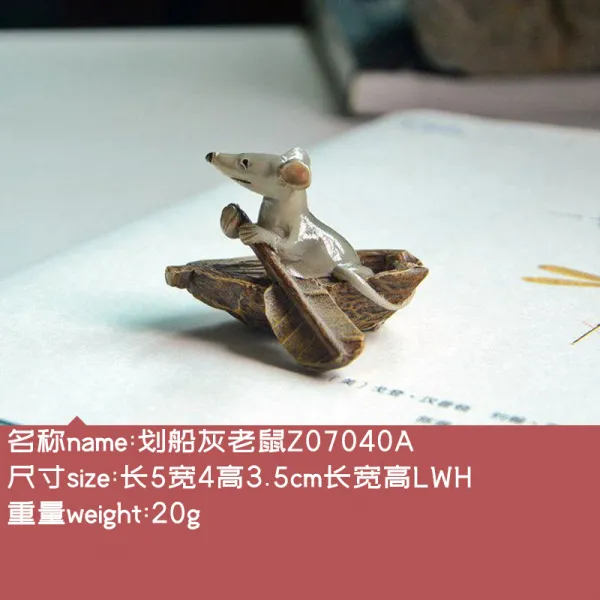 인터프라자 새해 쥐새끼 큐티 템 띠동갑 디어 미니 마이크로 경관 피규어 장식 선물 생일 발렌타인데이, 그레이 쥐하이 35cm