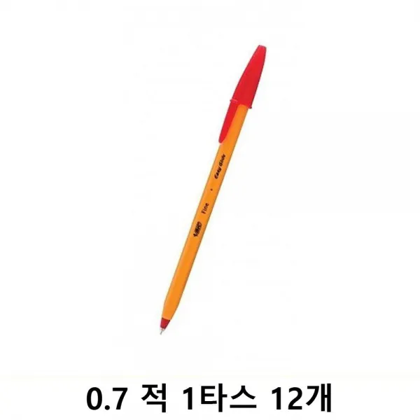 DW5FC3D1 부드러운펜 빅 적 부드러운필기감 판촉물 오렌지 500w 12개 판촉 고급 부드러운 1타스 볼펜 0.7 펜/펜리필, D 본상품선택