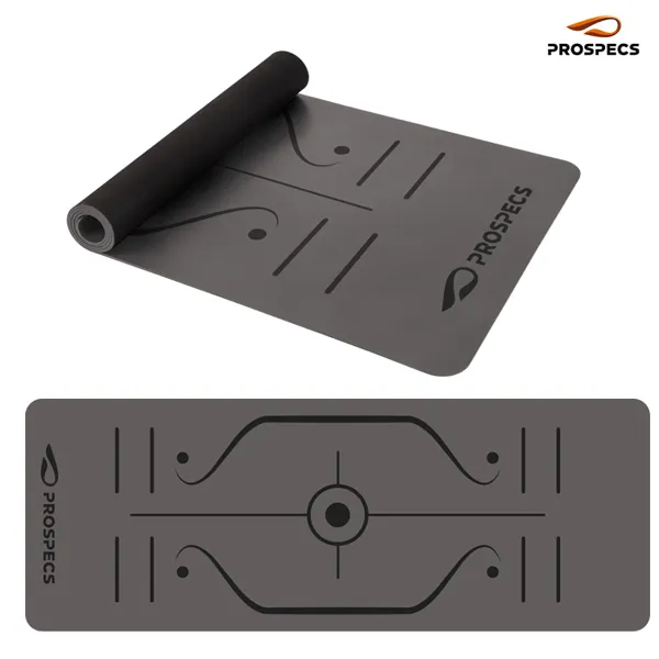  Prospecs Pu 요가매트 5mm 센터라인 전문가용 매트 그레이