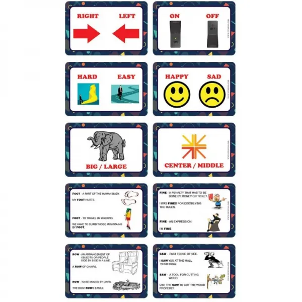 Creanoso 영어 어휘 안토니우스 키즈 벌크 세트를 위한 동의어 및 동음어 학습 카드(4-Deck) – Great Bu