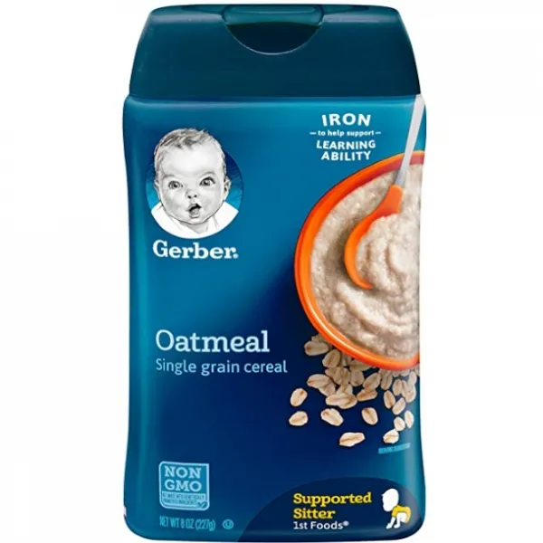 Gerber 거버 싱글 그레인 오트밀 베이비 시리얼 개당 227g 6팩 Single-Grain Oatmeal Baby Cereal, 단일상품