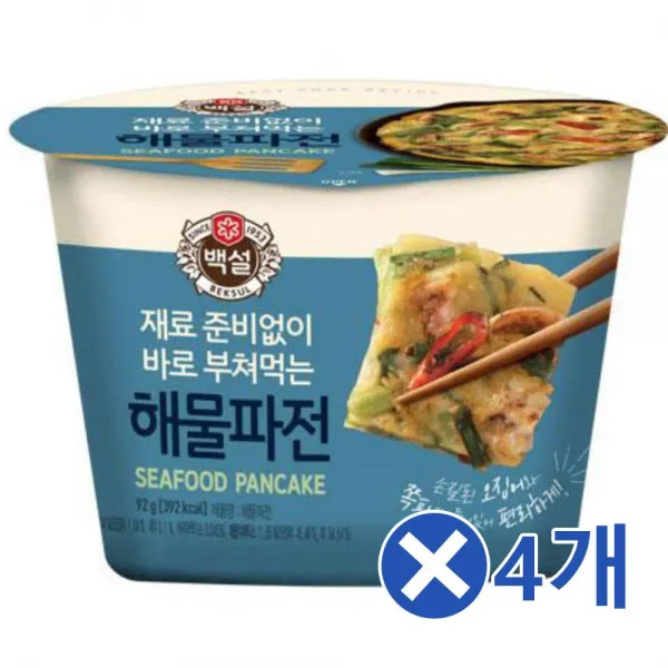 백설 바로부쳐먹는 해물파전x4개 간편안주 전만들기 1