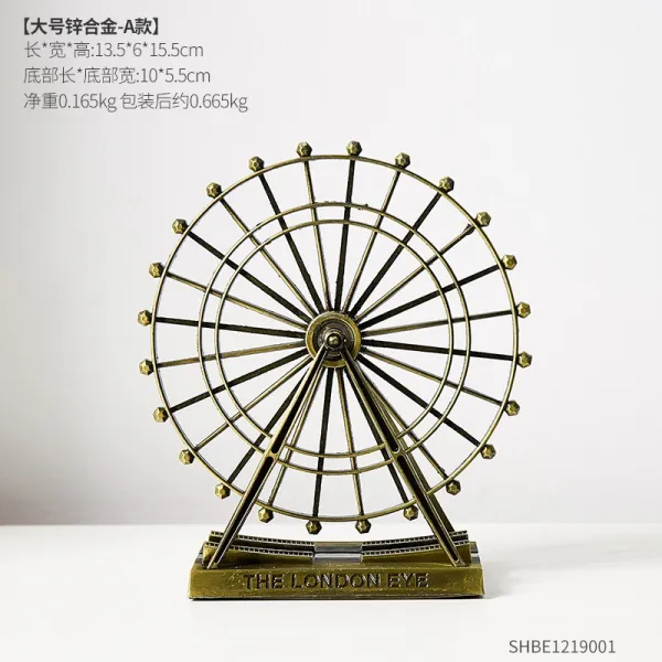 다웅상점 홈데코소품 모즈 가볍게 사치한 실내 철예가 하늘을 찌를 듯하다 바퀴 장식품 독창적 술장 사무실 그테이블 밀크 티, 큰사이즈 라지 하늘을 찌를 듯함 바퀴