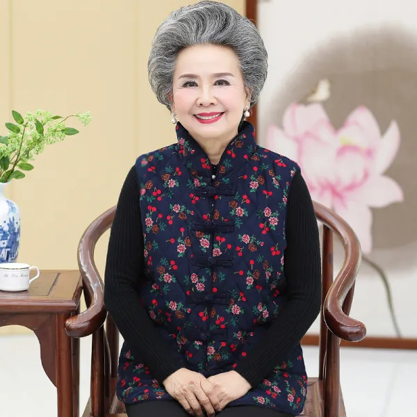 나혼자잘산다 차이나가디건 할머자 겨울폼 베스트 6070 세 80 중노년층 옷 여성 엄마 아내 이너티셔츠 면조끼