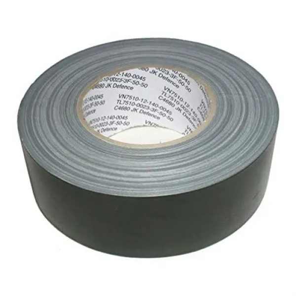 BW 독일 연방군 천 접착 테이프 덕트 Panzerband Panzertape BW Olive Drab 군불인하하락 관급물건, 사이즈 = 50mm x 50m