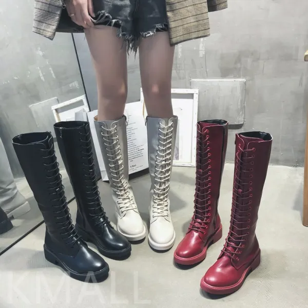 부츠 굵기 망홍 슬림부츠 미들 기사화l