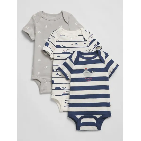 [갭키즈][GAP]티셔츠/후드티Baby Stripe Bodysuit (3-Pack)
