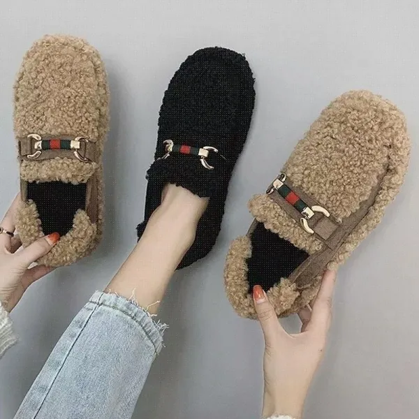 드라이빙슈즈 여성 코디 플랫슈즈 부드러운 프랑스타입 여자친구에게선물 초가을 운전 신발통기성 가을옷 곱슬머리 여성로퍼