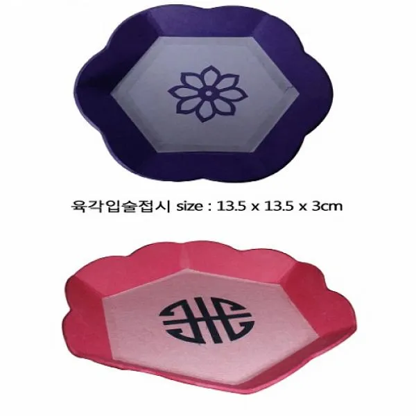 CH스토어 한지공예 육각입술접시 만들기재료 5개묶음 학습만들기재료