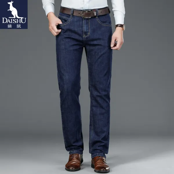 가을 중년 남자핏청바지 남성의류 캐쥬얼 하이웨이스트팬츠 아버지 스트레이트핏 텐션감 긴바지