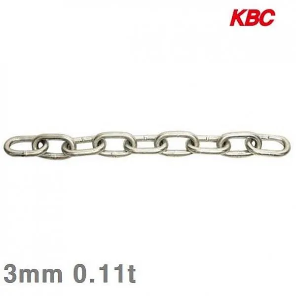 인터마켓 경부산업 일반체인-전기도금 3mm 0.11t 4mm 24mm 1롤 쇠사슬 체인