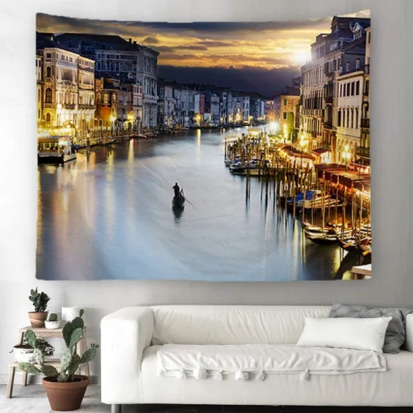 태피스트리 세련된 벽걸이 세계 观光 명소 풍경 천 포스터 해방감 벽 장식 인테리어 잡화 이사 쉽게 기분, 1, 단일상품