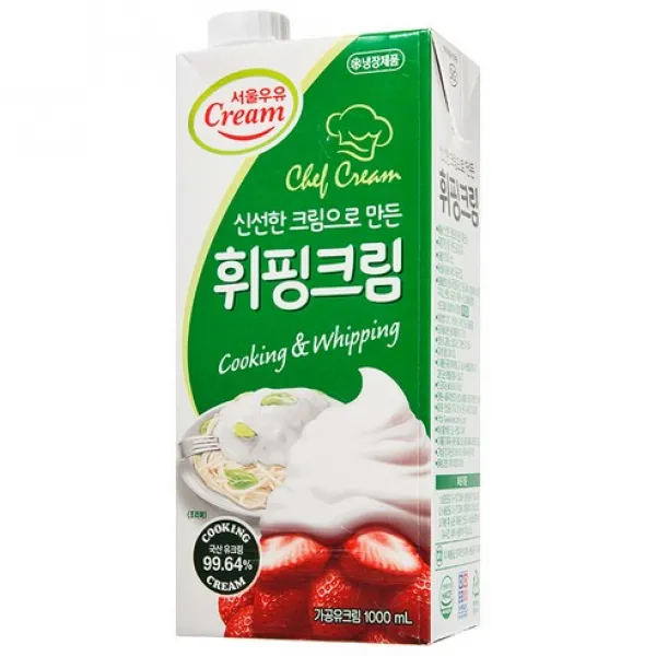 서울우유 신선한크림으로 만든 휘핑크림, 1개, 1000ml
