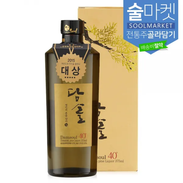 술마켓 200여종 유명 전통주 내맘대로 골라 담기 합배송, 1병, 박흥선 명인 솔송주 담솔 40도 375ml