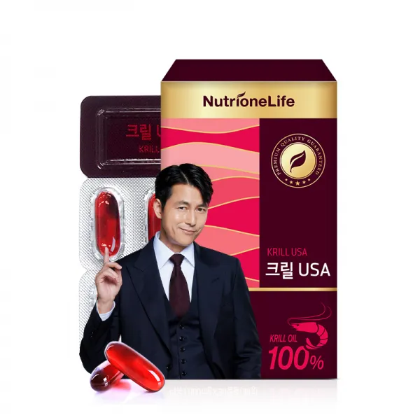 뉴트리원 크릴오일USA 1000mg*30캡슐 Made In U.S.A 오메가3 아스타잔틴 인지질 청정해역 남극해 크릴 + 활력환, 1box