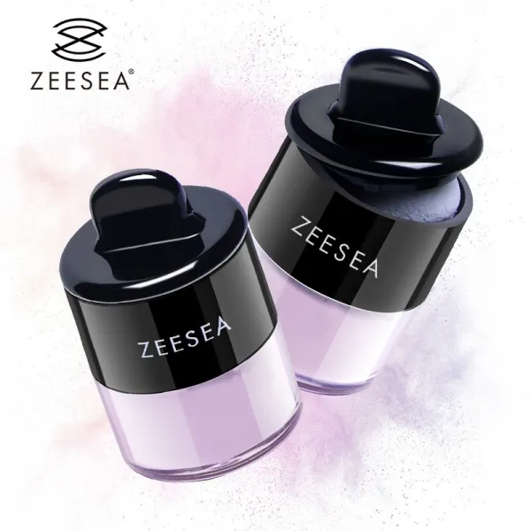 ZEESEA 자색 지속적 오일 파우더 헤어 파우더 파우더 자세 수용보습 컨실러 파우더 커튼 파우더 커버 파우더 커버 파우더 고광미 화장, 단일상품