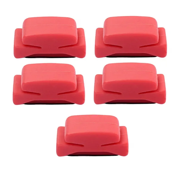 ZLD 기타 주축 대에 기타 후비는 물건 홀더 5pcs 빨간 플라스틱 시멘트 Plectrums 고침
