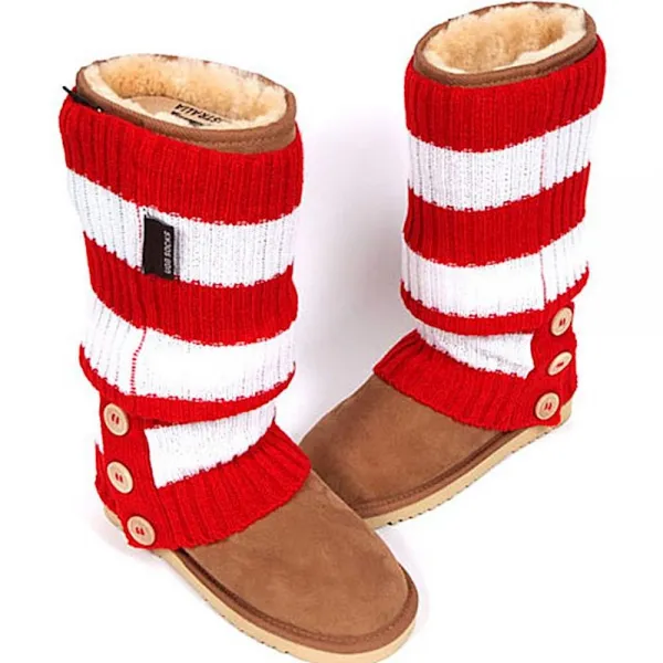 털부츠에 덧 데어신는 Cardy Socks 601042-레드앤화이트 hnut