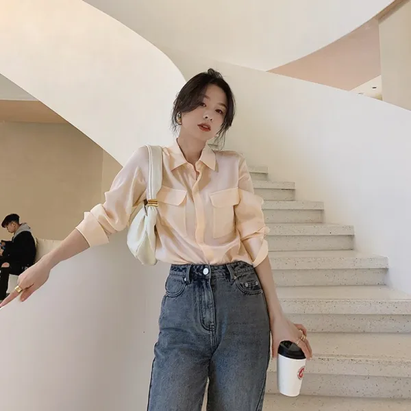 패션블라우스셔츠 초 가을 유럽 상품 상의 고급 스타일리쉬 반팔셔츠 프렌치 여성 디자인감각 보이핏 볼륨 3676984106