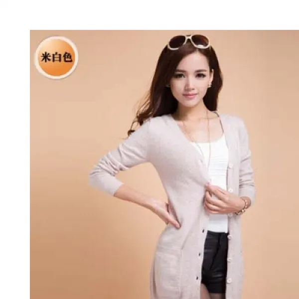 [해외]여성상의 > 니트/스웨터/가디건 여성 상의 / 여성 가디건 / 캐주얼의류 Ms. Spring and Autumn new cashmere cardigan long section of Korean loose wo
