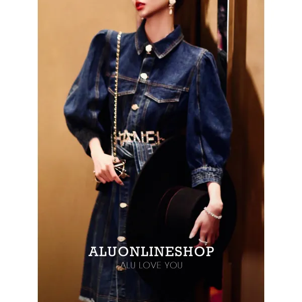 Aluonlineshop 좋아해 하고 있다 트라이앵글 아웃 입으로 들어가다 데님 털그쪽 설계함 치마도 입을 데가 없다