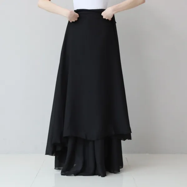 Kd210 검정 10부 한국무용 도비 풀치마