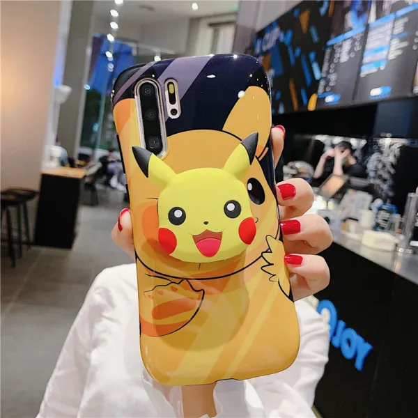 잘록 허리 화웨이 P30PRO 핸드폰케이스 애니메이션 받침대 미니 미키 소녀 핑크 커플 트윈타입 남녀 큐트 플라워 실리콘