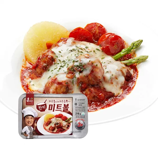 한맥 혼담은 간편한끼 미트볼 1팩 216g 편의점학교매점식사, 1개