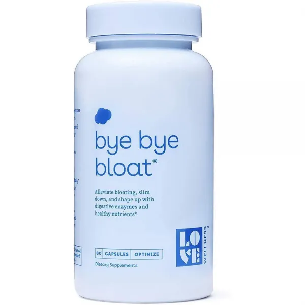 [Multi-Enzymes] Love Wellness Bye Bye Bloat - 소화 효소 보충제 - 30일 공급 - 팽창 완화 - 가스 완화 - 수분 보유량 감소 - 전반적, 상세참조, 상세참조, 상세참조
