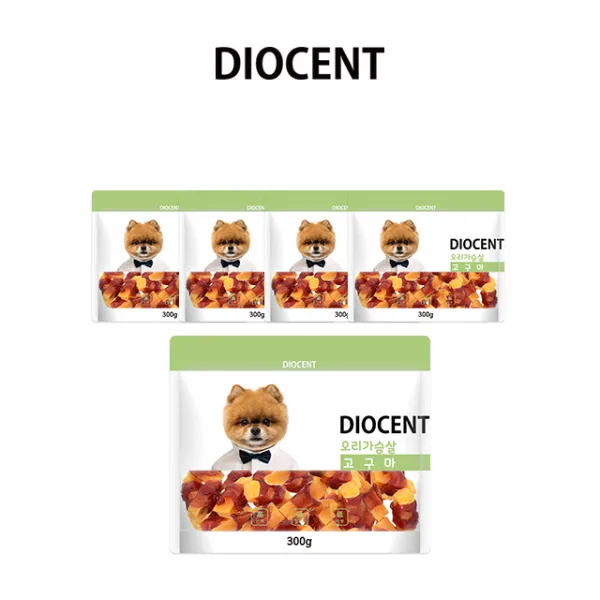 디오센트 원재료100% 안전한간식 300g14종 강아지간식, 1set, 05_오리가슴살 고구마 300g5EA