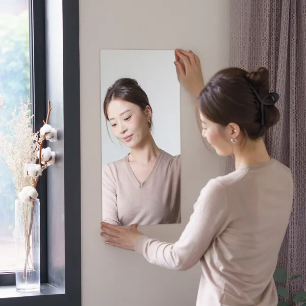 [국내유일 스크래치X/ 2mm]붙이는 안전 아크릴거울/ 전신 탁상 욕실 벽걸이 대형 현관, 30CM X 120CM