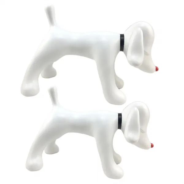 Zeyuan2pcs 북유럽 스타일 몽유병 개 시리즈 서 개 장식 화이트, 단일상품