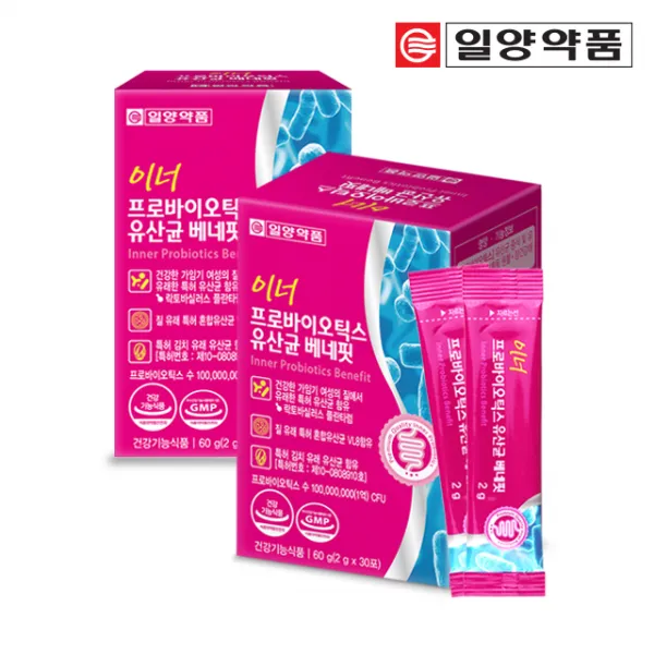 일양약품 이너 프로바이오틱스 유산균 베네핏, 60g, 2개