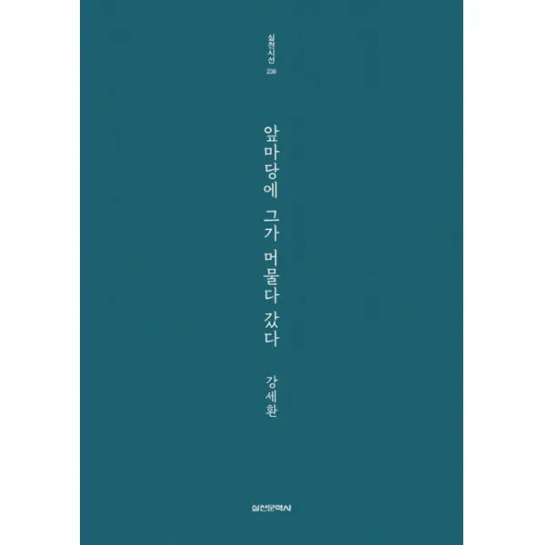앞마당에 그가 머물다 갔다:강세환 시집, 실천문학사