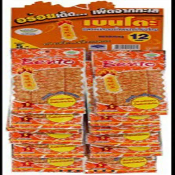 Bento Squid Seafood Snack - Original Thai Chili Sauce Flavoured - Dried Squid (Wt. 6g X 12 Bags) , 1