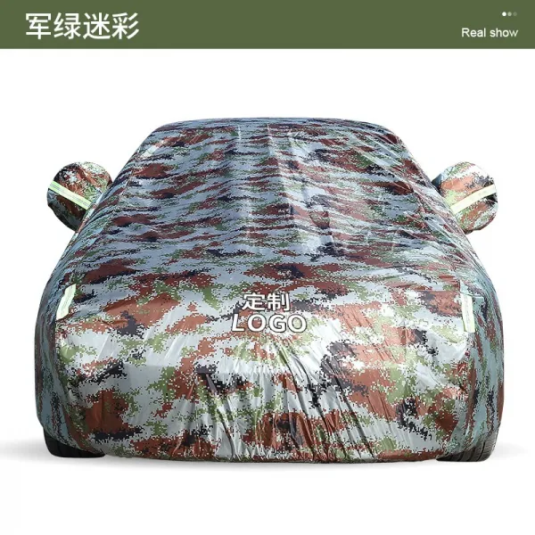 포드익보 전용차 차의 비차단 선후 단열 옥스퍼드 사계 범용 자동차 커버 차량, 홑겹 탑군녹색 카모플라쥬 포드 전용