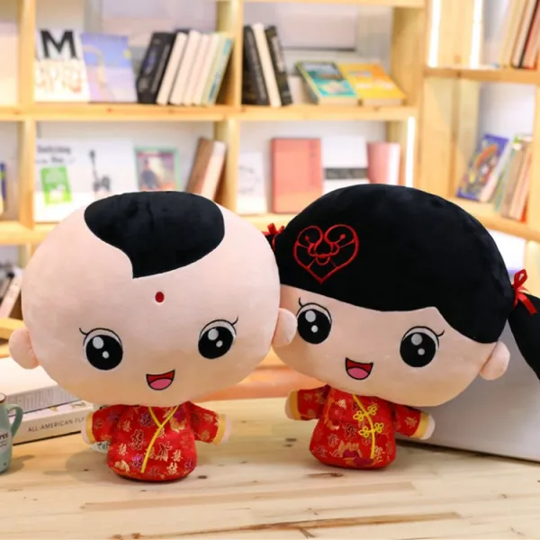 메이비해피 신혼 매트프레임 인형 옥 조 국장 공주 여성 한쌍 큰사이즈 라지 커플 허그 쿠션 결혼기념일 결혼축하선물 55 센치 1 대 （배웅함 꽃포장 주 둘 다 어리고 천진난만함