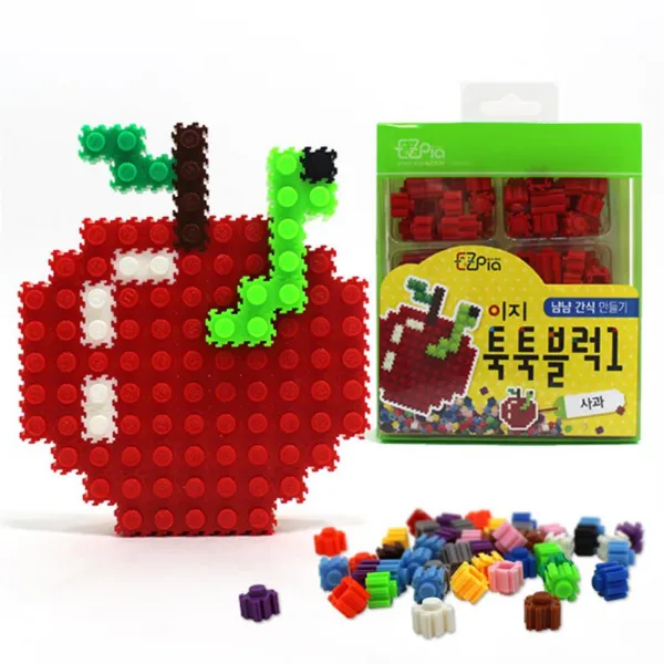 블록구입 이지 툭툭블럭 만들기 (사과)